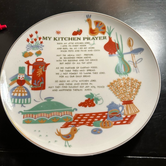 Vintage | Accents | Vintage My Kitchen Prayer Plate Blessing Napco